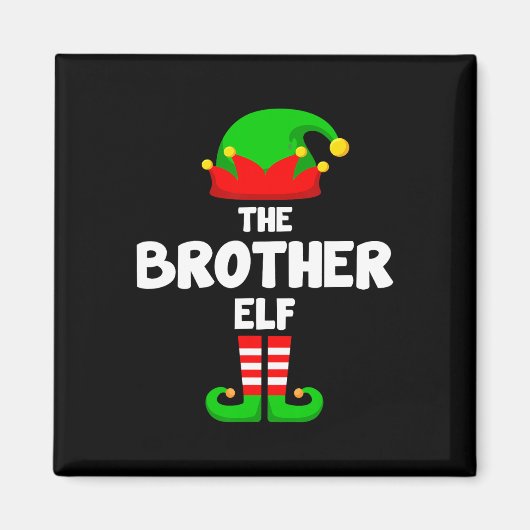 De broer Elf Grappig Kerstmis Matching Family Pa Magneet (Voorkant)