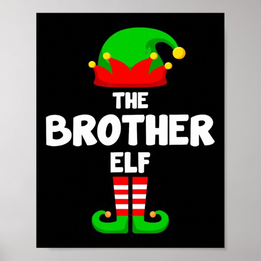 De broer Elf Grappig Kerstmis Matching Family Pa Poster (Voorkant)