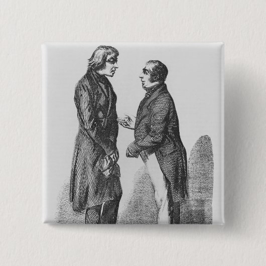 De broers Cointet Vierkante Button 5,1 Cm (Voorkant)