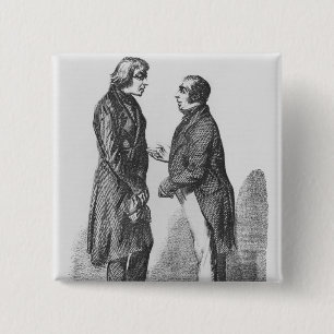 De broers Cointet Vierkante Button 5,1 Cm