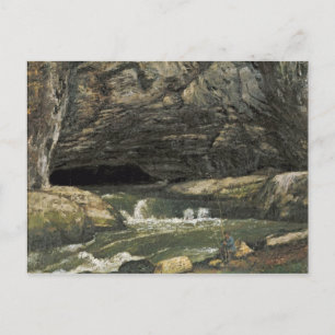 De bron van het Loue of La Grotte Sarrazine Briefkaart