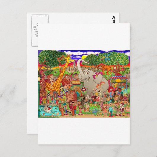 De Bronx-dierentuin zonder cache Briefkaart (Voorkant / Achterkant)