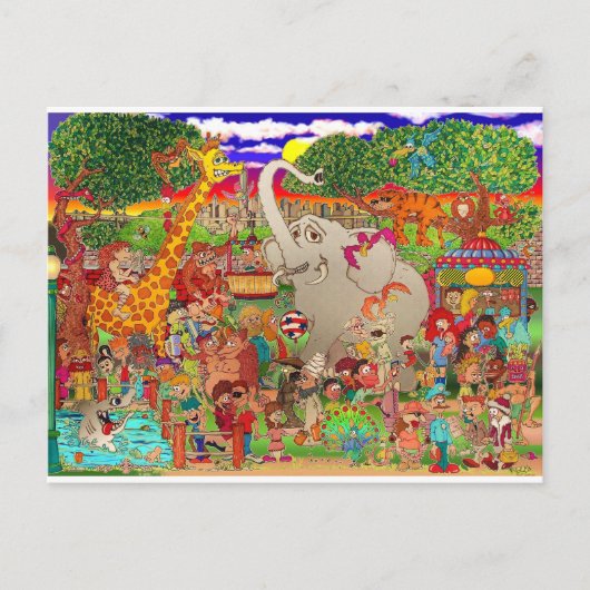 De Bronx-dierentuin zonder cache Briefkaart (Voorkant)