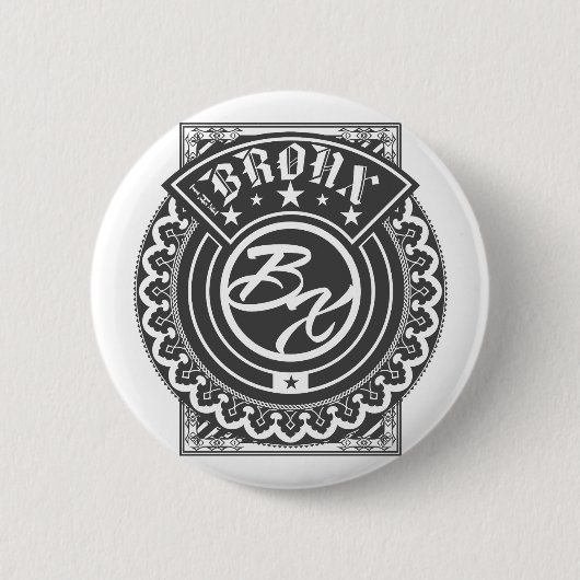 De Bronx-Logo Ronde Button 5,7 Cm (Voorkant)