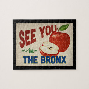 De Bronx New York Apple - Vintage Travel Legpuzzel