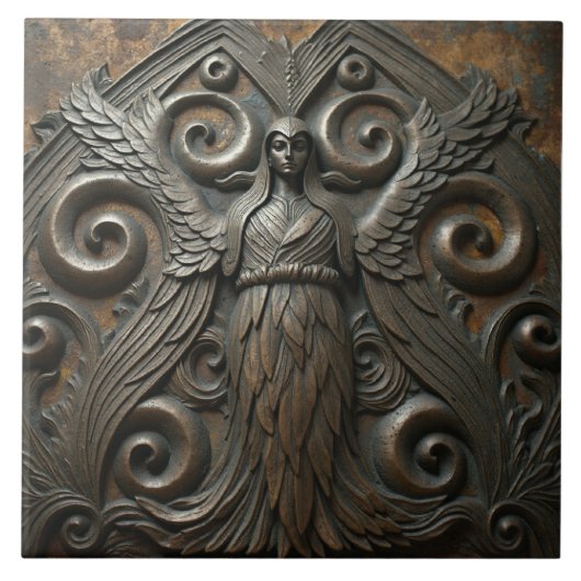 De bronzen Sylph Tegeltje (Voorkant)