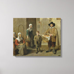 De Brood-verkoper en waterdragers Canvas Afdruk