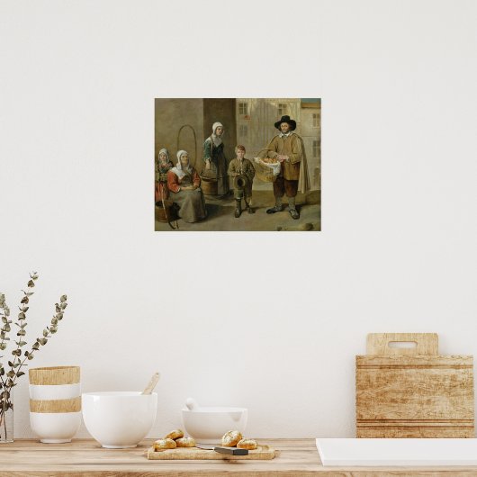De Brood-verkoper en waterdragers Poster (Keuken)