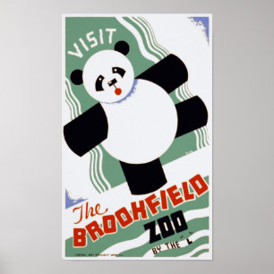 De Brookfield Zoo Panda WPA-Posters Poster
