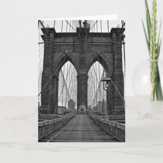 De Brooklyn Bridge in New York City Kaart (Voorkant)