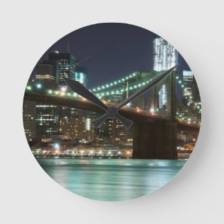 De Brooklyn Bridge - Kleur Ronde Klok