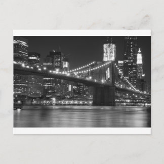 De Brooklyn Bridge - zwart en wit Briefkaart