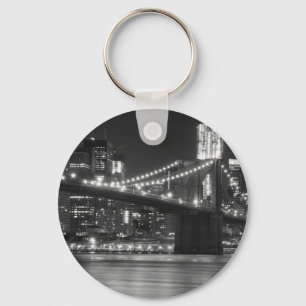 De Brooklyn Bridge - zwart en wit Sleutelhanger