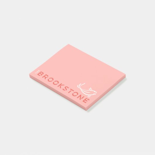 De Brookstone-logo-laptop Post-it® Notes (Schuin)