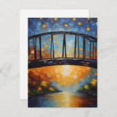 De brug bij Sundown C Feestdagenkaart (Voorkant / Achterkant)