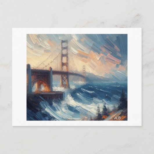 de brug, briefkaart (Voorkant)