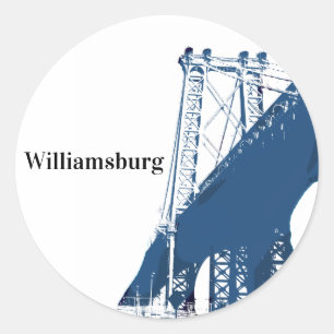 De Brug Brooklyn New York van Williamsburg Ronde Sticker