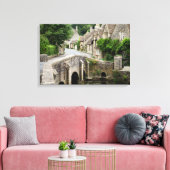 De brug in Castle Combe, UK canvas Afdruk (Insitu (Woonkamer))
