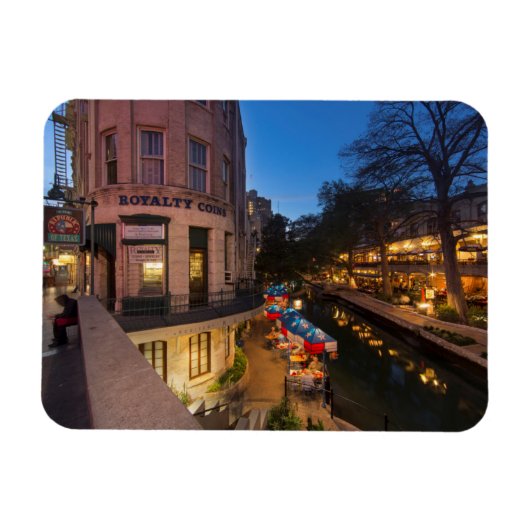 De brug in Dusk in het centrum van San Antonio 2 Magneet (Horizontaal)