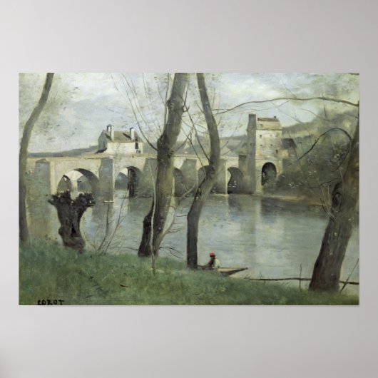 De brug in Mantes Poster (Voorkant)