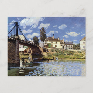 De brug in Villeneuve-la-Garenne Briefkaart