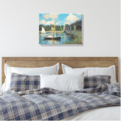 De brug naar Argenteuil door Claude Monet Canvas Afdruk (Insitu (Slaapkamer))