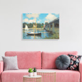 De brug naar Argenteuil door Claude Monet Canvas Afdruk (Insitu (Woonkamer))