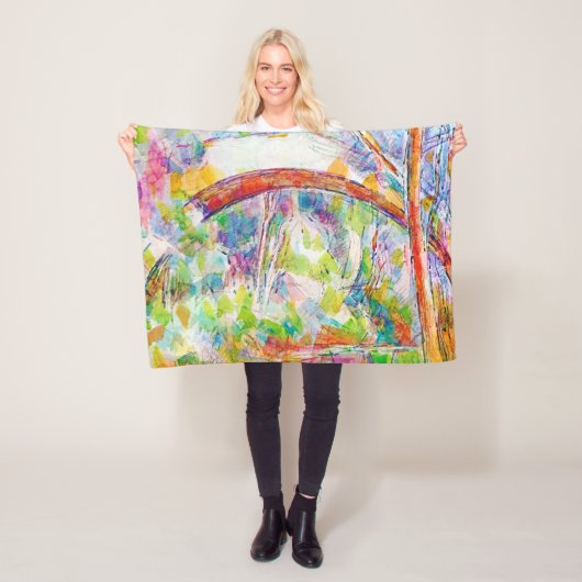 De brug, Paul Cezanne Fleece Deken (In situ)