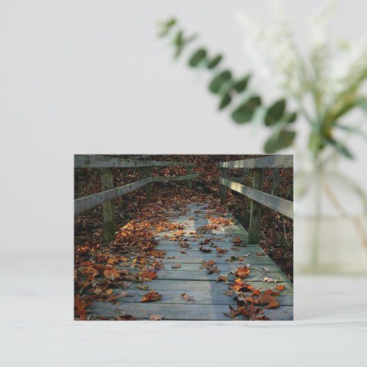 De Brug van de herfst Briefkaart (Staand voorkant)