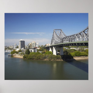 De Brug van het Verhaal, de rivier Brisbane en Kan Poster