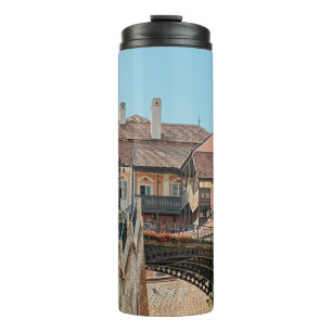 de brug van liar sibiu roemenië thermosbeker