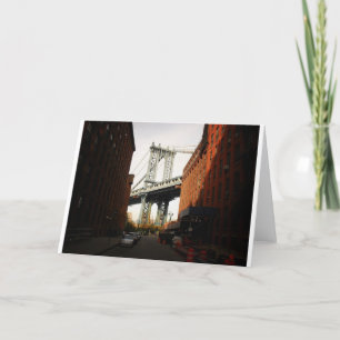 De brug van Manhattan, een Uitzicht van de Straat Kaart