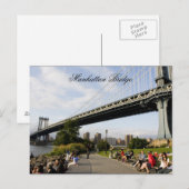 De Brug van Manhattan, New York Briefkaart (Voorkant / Achterkant)