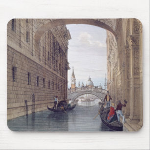 De brug van Sighs, Venetië, gegraveerd door Lefev Muismat