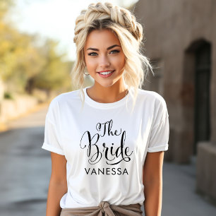 De Bruid Calligrafie Trouwnaam T-shirt