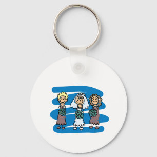 De bruid en de Bruidsmeisjes stellen voor het Sleutelhanger