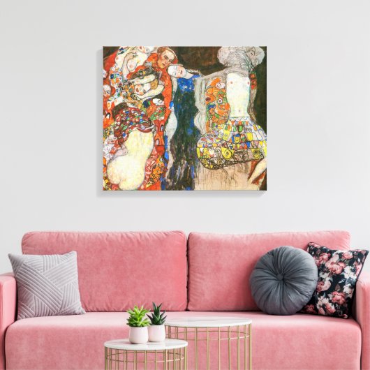 De bruid | Gustav Klimt | Canvas Afdruk (Insitu (Woonkamer))