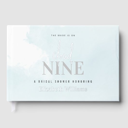 De bruid is op Cloud Nine Vrijgezellenfeest Gastenboek (Voorkant)
