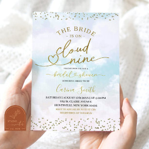De bruid is op Cloud Nine Vrijgezellenfeest Kaart