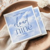 De Bruid Is Op Wolk Negen Blauwe Bruiloft Feestje Servet