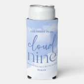 De bruid is op wolk negen blauwe vrijgezellenfeest (Seltzer Voorkant)