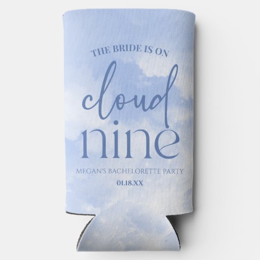 De bruid is op wolk negen blauwe vrijgezellenfeest (Achterkant)