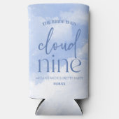 De bruid is op wolk negen blauwe vrijgezellenfeest (Voorkant)