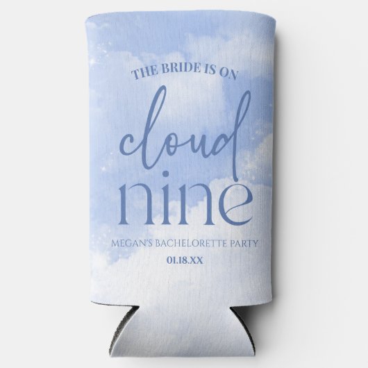 De bruid is op wolk negen blauwe vrijgezellenfeest (Voorkant)