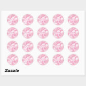 De Bruid Is Op Wolk Negen Roze Bachelorette Feest Ronde Sticker (Vel)