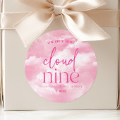 De Bruid Is Op Wolk Negen Roze Bachelorette Feest Ronde Sticker