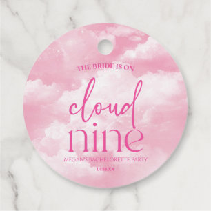 De Bruid Is Op Wolk Nine Roze Bachelorette-feest Bedankjes Labels