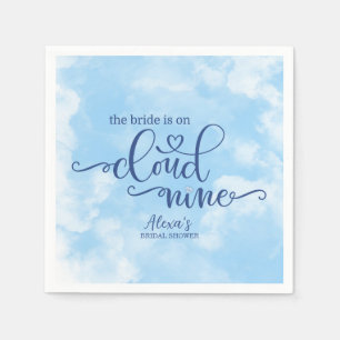 De bruid staat op Cloud 9 Paper Servet