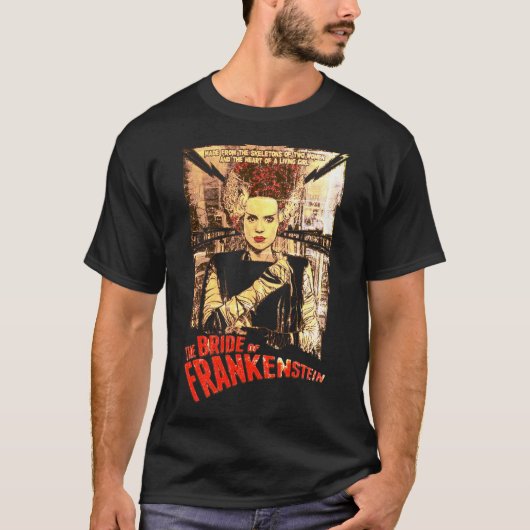 De Bruid van Frankenstein  Horror T-shirt (Voorkant)