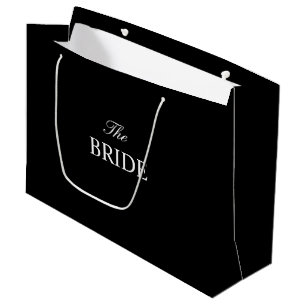 De Bruid Zwart Wit Gift Bag Groot Cadeauzakje